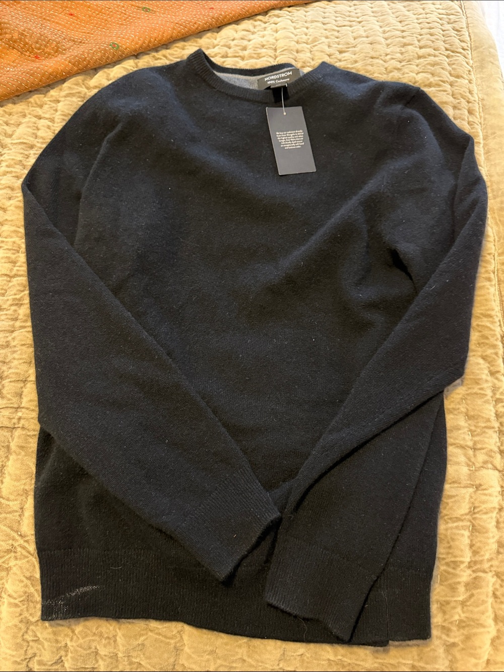 Nordstrom Men’s Black Crewneck Sweater - Solid Black